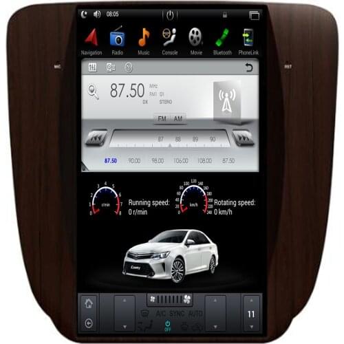 12.1'' Vertical tesla style Android 9.1 Car DVD player GPS Navigation for GMC Yukon 2007-2012 IPS auto multimedia radio stereo