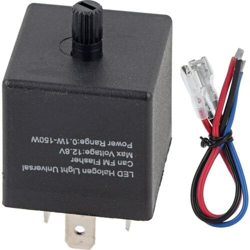 12V 24V 3-PIN Adjustable Universal LED Flasher Relay Turn Signal Light Blinker For Automotive Motorcycle