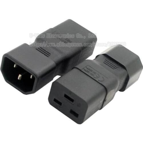 NCHTEK IEC 320 C14 Male to C19 Female Power Adapter,C19 to C14 Power Adapter For PDU Adapter/Free Shipping/5PCS