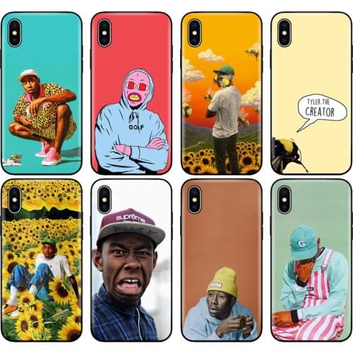Black tpu case for iphone 5 5s se 6 6s 7 8 plus x 10 silicon cover for iphone XR XS 11 pro MAX tyler the creator Pop Rap Singer
