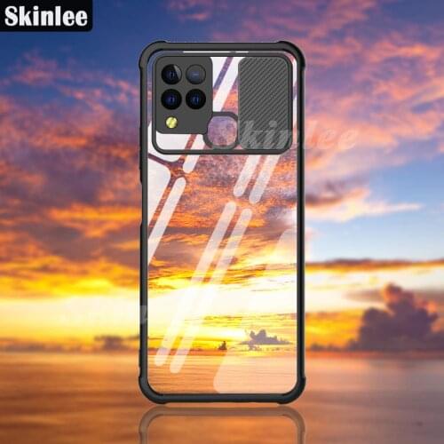 Skinlee For Infinix Hot 10S Case Official Original Shockproof Clear With Soft Frame Airbag Cover For Infinix Hot 10 S Case