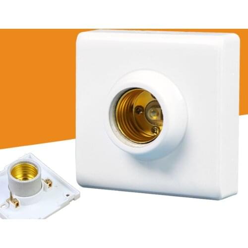 E27 Ceramic Lamp Base AC Bulb Lamp Socket Adapter Surface Mounted Screw lamp Holder 110-250V for Indoor decorations