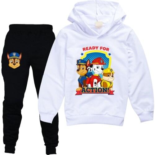 Child Tracksuit Autumn boy Clothing Sets Children Boys Girls PAW PATROL Clothes Kids Hooded T-shirt Pants 2 Pcs Suits