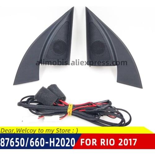 For Kia RIO (2017) k2 2017 Car tweeter Audio Black triangle head speakers tweeter trumpet speakers tweeter with wire