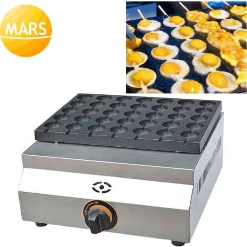 LPG Gas Roasted Bird Egg Grill Maker 35 holes Quail Eggs Fry Machine Oven Iron Octopus Balls Stove Chibi Maruko Pan