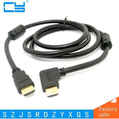 HDMI 90 Degree Right & Left Angled type A Male to HDMI Male Cable 1.4 1080P 3D for PS3 Projector HD Computer Cable 150cm/1.5m