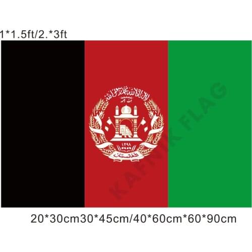 KAFNIK,free shipping 20*30cm/30*45cm/40*60cm/60*90cm small flags Afghanistan Banner for Countries World Event Decorative Flags