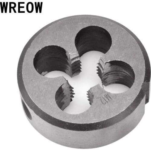 M12 Wrench HSS Thread Tools Alloy Steel Thread Die High Hardness Threading Circular Die Hand Tools