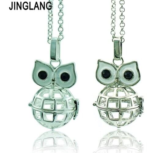 Fashion Angel Necklace Baby Harmony Musical Bells Birds Copper Cage Pendant Necklace For Women Jewelry