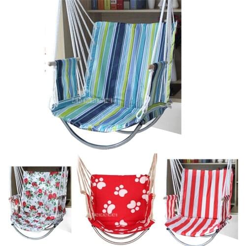Fashion 8 Color Oxford Deluxe Hammock Garden Dormitory Bedroom Indoor Hanging Chair For Child Adult Swinging Single Safety Chair