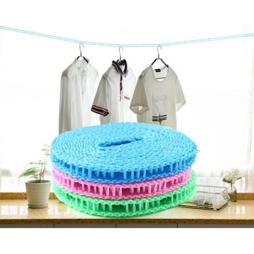 Anti-skid Windproof Clothesline Fence-type Clothesline Nylon 3/5 Meter Drying Rope Outdoor Portable Camping Travel Clothes Line