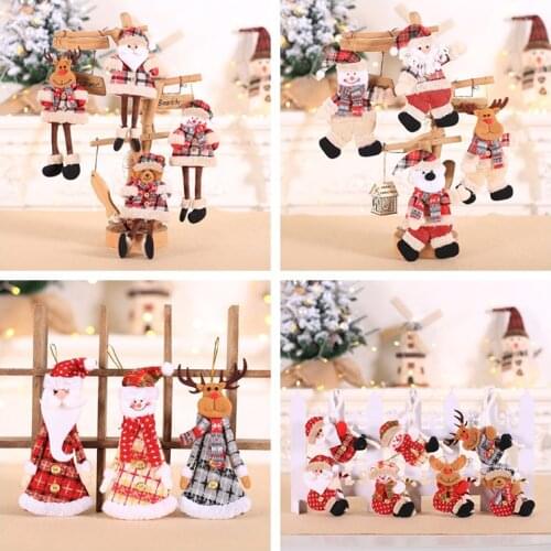 Christmats Tree Decor Kerst Santa Claus Snowman Doll Navidad Ornaments Christmas Decorations for Home Natal Noel New Years Gift