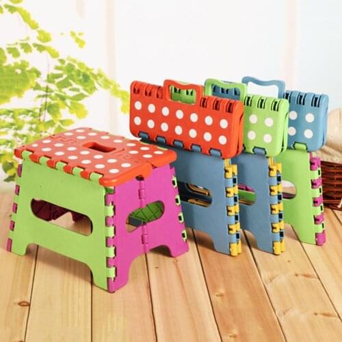Folding Stool Lightweight Durable Plastic Stool With Handle For Adults Children Home Train Outdoor Camping Folding Step Stool