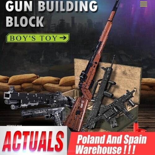 Mould King 14002 SWAT Blocks Gun The QBZ 95 Automatic Rifle Gun Weapon Model Assembly Gun Bricks Block Kids Gifts Gun Toys