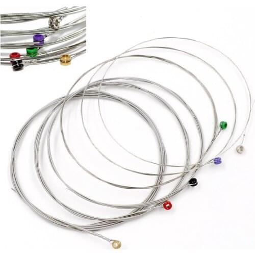Donlis 1set 6 strings 010 to 046" electric guitar strings with colorful bullets for LP ST TL guitar accessories