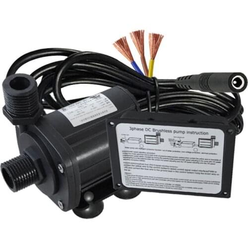 High Lift Mini Water Pump 15M Head Max Booster Water Pump Long Lifetime Brushless Motor DC12V/24V 3 Phase Amphibious
