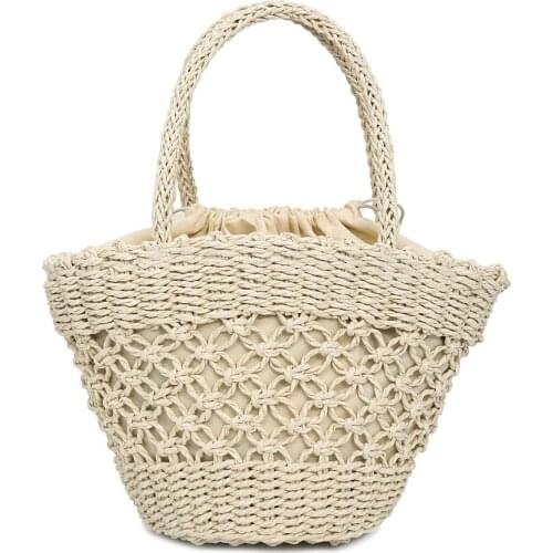 Women Handbag Straw Woven Tote Large Capacity Summer Beach Party Shopping Shoulder Bag Best Sale-WT