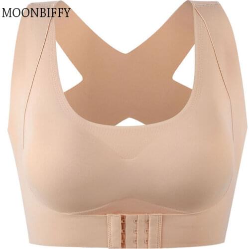 Women Bra Posture Corrector Bralette Front Closure Bras Fitness Vest Push Up Bra Female Brassiere Underwear Cross Back Tank Tops