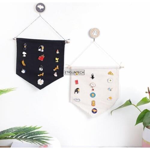 50pcs DIY party decor wall hanging Blank custom canvas Flag banner Srotage Hangling Flag Collection Badage