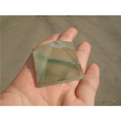 75G RARE NATURAL BEAUTIFUL YELLOW FLUORITE Crystal Pyramid Healing PA1031