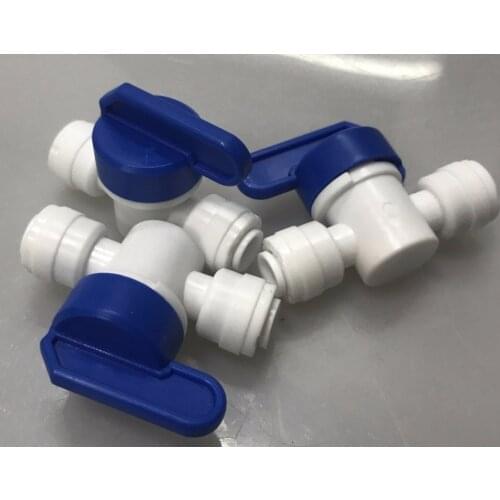 8 x Equal Straight 1 4 OD Tube Ball Valve Quick Connect Aquarium RO Water