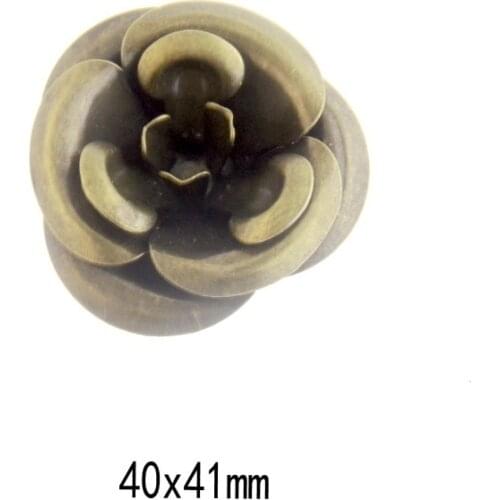 Free shipping Retail 2Pcs Antique Bronze Filigree Rose Flower Embellishments Connectors Gift Decoration DIY Findings 4x4cm F0363