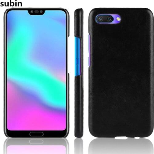 For Huawei Honor 10 Case Cover Honor10 Litchi pattern retro Hard PC Cover For Huawei Honor 10 5.84 inch Phone Cases