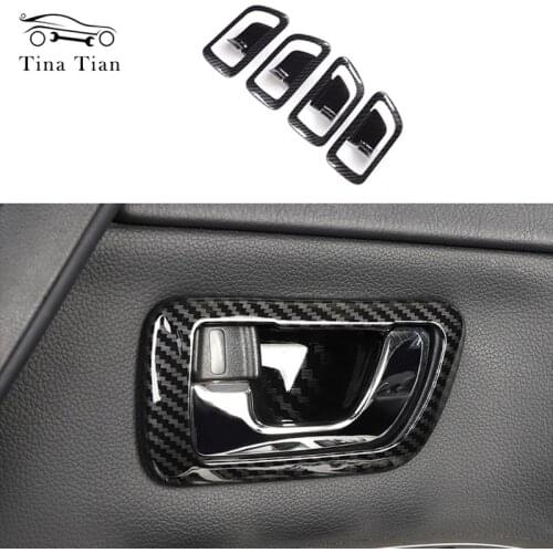 Fit for Mitsubishi PAJERO 2007-2019 Carbon Fiber Color Door Handle Cover Bowl