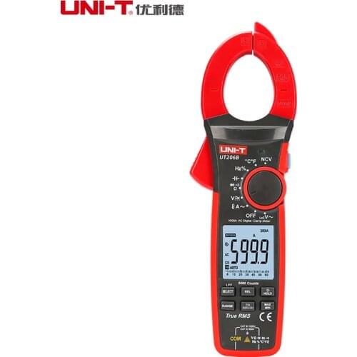 UNI-T UT206B / UT207B / UT208B 1000A True RMS Digital Clamp Meter Amper Current Meter Current Clamp Pincers Multimeter Tester