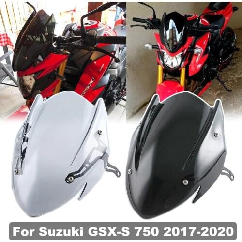 For Suzuki GSX-S750 GSXS750 GSXS 750 2017 2018 2019 2020 Windscreen Windshield Shield Screen with Bracket Motorcycle Accessories
