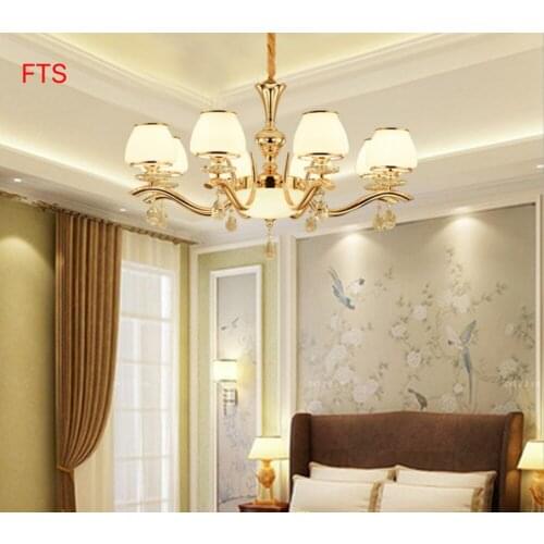 Jane European crystal chandelier luxury golden home living room dining room bedroom clothing store hall decorative lights