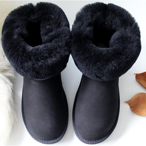 100% Natural Fur Classic 2020 Genuine Sheepskin Women Boots Women Shoes Shoes Women Flats Boots Womens Winter Woman Snow Boots