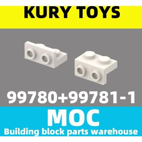 Kury Toys DIY MOC For 99780+99781 Building block parts For Bracket 1 x 2 - 1 x 2 +Inverted For Modified Plate
