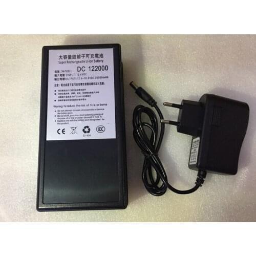 MasterFire 10set/lot High Quality DC 122000 Super Rechargeable DC 12V 20000mAh Battery Lithium-ion Batteries Pack With Plug