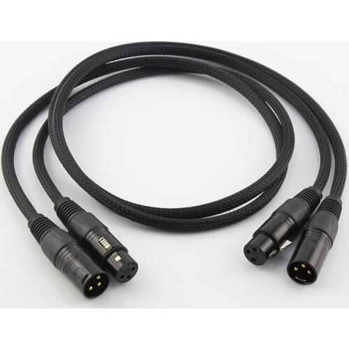 Pair A53 5N OCC copper conductor audio Balance interconnect cable with XLR plug connector HIFI Audio XLR Plug Cable