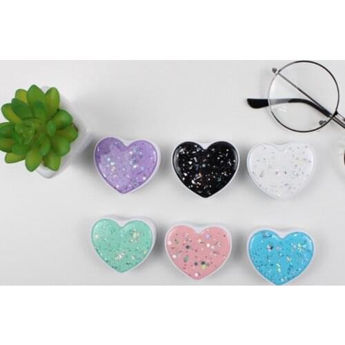 Love heart shimmering Multi-Function Phone folding Holder for mobile phone universal stand support for tablet computer