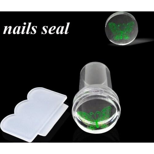2.4cm Nail Art Stamper Scraper Set Nail Art Stamper Scraper Set Manicure Tool Print Silicone Stamp Stamping Tool DIY Polish set