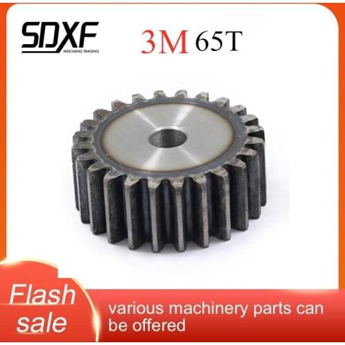 One piece of 3M, plane gear 45# steel, 65T, machining holes need to be machined by yourself