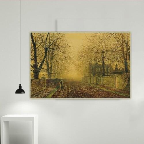 Under the Beeches by John Atkinson Grimshaw Canvas Oil Painting Art Poster Picture Backdrop Wall Hanging Decor Home Decoration