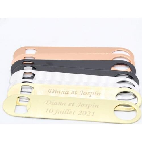 Durable Flat Beer Can Opener Bar Blade Kitchen Tool Stainless steel beer bottle opener custom LOGO 17.8 * 3.5cm Speed Openers