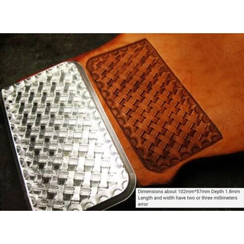 Hand-work unique design leather working tools carving punches stamp craft tools- Woven pattern