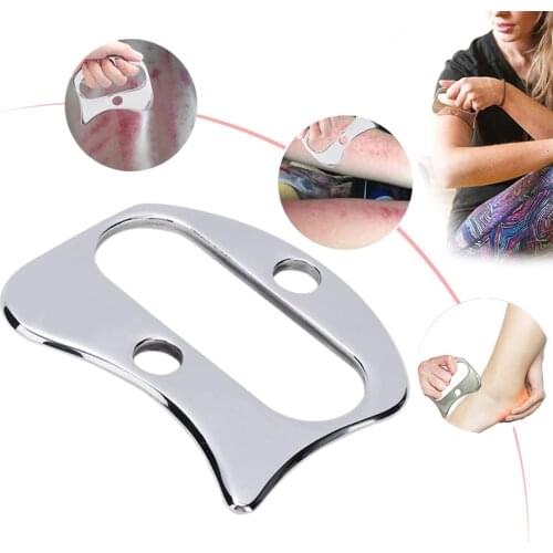 Handed Stainless Steel Scraping Board Body Scrapper Plate For Release Pain Relief Guasha Tool Physiotherapy Body Massage Tools