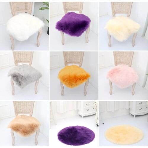 Modern Heart Round Square Shaped Fluffy Rug Shaggy Floor Mat Soft Faux Fur Rug Wool Sheepskin Plush Carpets For Living Room