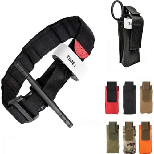 Outdoor Sports Survival Tourniquet Fast Hemostasis Medical Emergency First Aid Kits Bag Tactical Military One-handed Operation