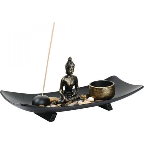 Buddha Statue Sand Table Aromatherapy Candle Holder Buddhist Chinese Buddhist Crafts Desktop Ornaments Home Decoration Gifts