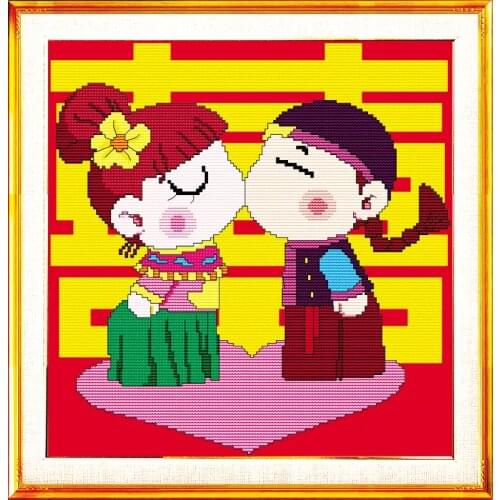 Good luck on this life cross stitch kit people 18ct 14ct 11ct count print canvas stitches embroidery DIY handmade needlework