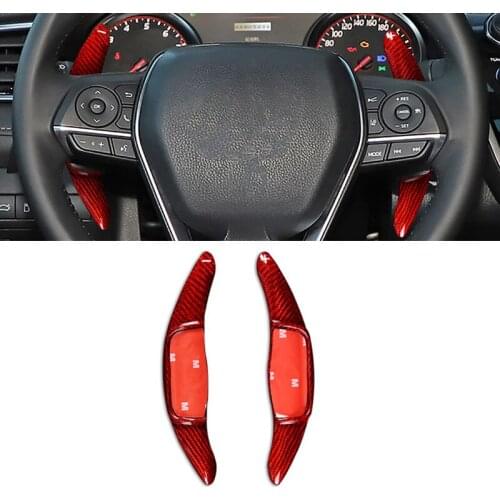 For Toyota Corolla RAV4 Mark Camry 2011- 2018 Steering Wheels&hubs Extension 3K Carbon Fiber Car Steering Wheel Shift Paddle
