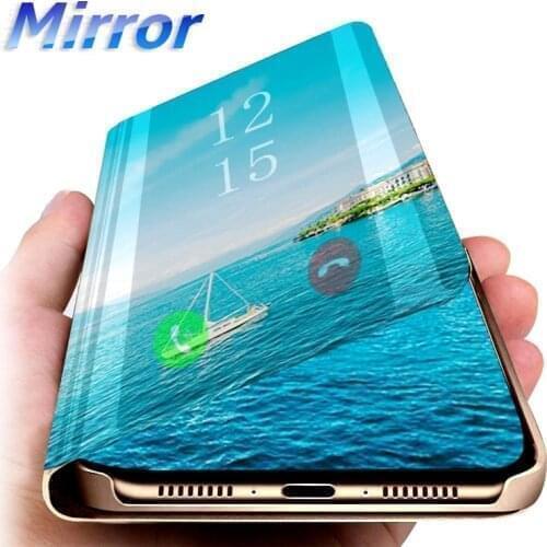Smart Mirror Flip Phone Case For Oppo A3s A5s A5 AX5 AX5s A7 AX7 A8 A9 A31 A32 A33 A53 A53s 2020 A52 A72 A91 A92 A92s A93 Cover