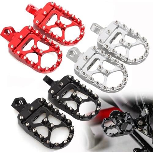Universal Wide Fat Footpegs Footrests Foot Pegs Fit for Harley Dyna Fatboy Iron 883 Chopper Bobber Cafe Racer Motorcycle Pedal