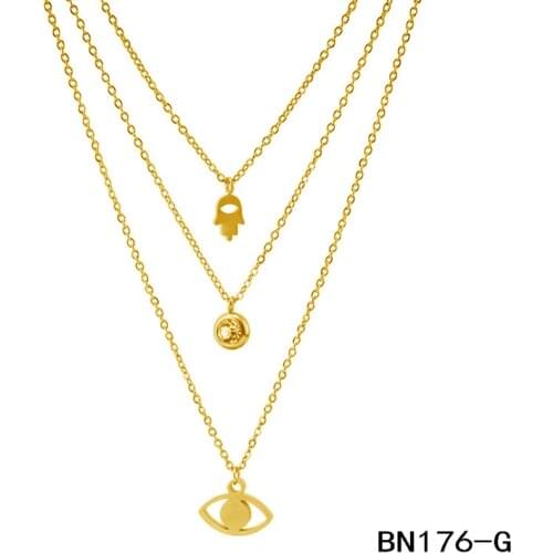 Women Necklace Pendant Elegant Fashion Women Jewelry Girl Gifts Chain Gold BN176-S